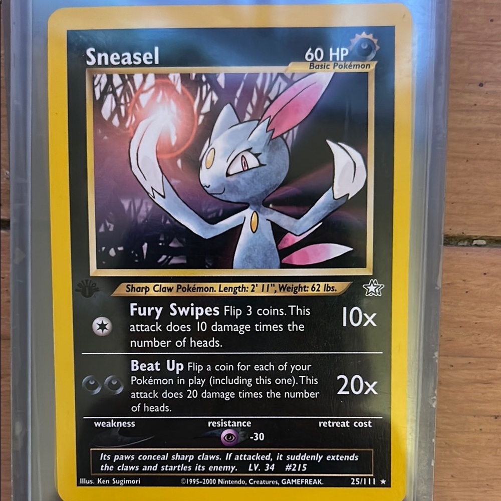 Sneasel Pokémon Card